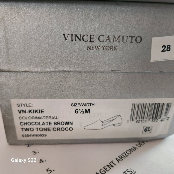 Vince Camuto "Kikie"Chocolate Brown Croco loafers. NIB. Size Various - Picture 7 of 10